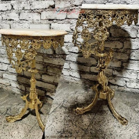 خرید، قیمت و مشخصات میز تلفن پایه ماهی ستون فرشته و سوراهی گل رز، آبکاری درجه یک زیر قیمت بازار، کیفیت عالی _ هنرظریف