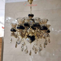 خرید، قیمت و مشخصات لوستر 6 شاخه روکش برنز، ترکیب با سرامیک، آلومینیوم درجه 1، ورق ضخیم، بسیار زیبا و شیک | هنرظریف