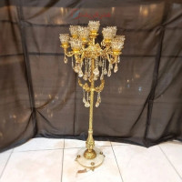 خرید، قیمت و مشخصات آباژور ایستاده دوبل، جنس آلیاژ آبکاری شده 11 شعله، زیر قیمت بازار، کیفیت عالی _ هنرظریف