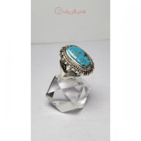 خرید آنلاین، انگشتر مردانه دست ساز با رکاب نقره و نگین فیروزه شجری نیشابوری، کیفیت عالی، قیمت عالی | چترزندگی