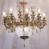 خرید، قیمت و مشخصات لوستر سقفی طرح شمعدان و کریستال آویزی، آنتیک جنس آلیاژ مقاوم و با دوام _ هنرظریف