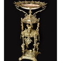 خرید، قیمت و مشخصات میوه خوری پایه دار کنار سالنی برنجی طرح فرشته کیفیت درجه یک - هنرظریف