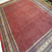 خرید آنلاین، فرش ساروق مير طرح بته مير سراسر بافت دست،  رنگ زمینه لاكي با حاشیه كرم کد ۳۹۴۷۸، قمیت مناسب | چترزندگی