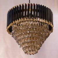 خرید، قیمت و مشخصات لوستر با کریستال های آینه ای بسیار زیبا و طراحی مدرن _ هنرظریف