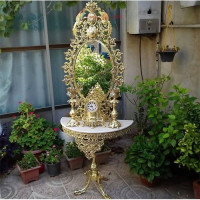 خرید آنلاین، سرویس کامل آینه شمعدان و میز کنسول و ساعت آلیاژ، به قیمت تولیدی _ هنرظریف