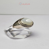 خرید آنلاین، انگشتر مردانه با نگین عقیق دو پوست کلکسیونی، رکاب نقره، دست ساز، زیر قیمت بازار | چترزندگی
