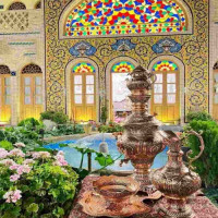 خرید آنلاین، سرویس سماور 6 لیتری زغالی مسی، سنگین وزن با قلم زنی سیاه قلم، بدون تغییر رنگ با روکش کوره ای، زیر قیمت بازار | چترزندگی