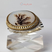 خرید، قیمت و مشخصات انگشتر شجر تک درخت کلکسیونی رکاب فنی تخصصی طلا و نقره سرچنگ طلا اثر استاد دانیال _ هنرظریف