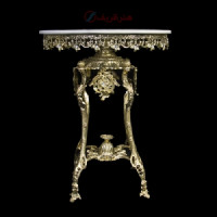 خرید، قیمت و مشخصات میز تلفن طرح کالسکه بدنه آلومینیومی و رنگ طلایی کیفیت درجه یک _ هنرظریف