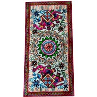خرید آنلاین، رومیزی مستطیل سوزن دوزی و آینه کاری B-1 با پارچه کتان با حاشیه زیبا و کیفتی عالی، زیر قیمت بازار | چترزندگی