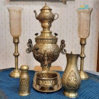خرید آنلاین، سماور 6 لیتری برنجی زغالی قلمزنی، با کیفیت اعلاء، با طرحی خاص و چشم نواز، زیر قیمت بازار | چترزندگی