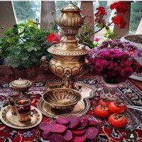 خرید آنلاین، سرویس سماور 6 لیتری برنجی نانو، بدکوری و تزئینی بدون تغییر رنگ، با کیفیت اعلاء، زیر قیمت بازار | چترزندگی