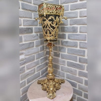 خرید آنلاین، سطل و جادستمالی آلیاژی آلومنیوم با پایه سه شاخه، آبکاری برنز و 5 سال ضمانت رنگ، زیر قیمت بازار | چترزندگی