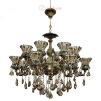 خرید، قیمت و مشخصات لوستر دوگل کوچک 8 شاخه آنتیک، کریستال درجه یک، طراحی زیبا و رنگ ثابت، زیر قیمت بازار _ هنرظریف