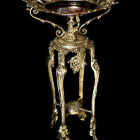 خرید، قیمت و مشخصات میوه خوری پایه دار سالنی برنجی چهار پایه به قیمت تولیدی _ هنرظریف