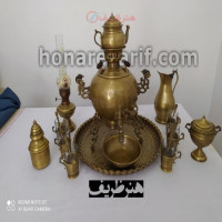 خرید آنلاین، سرویس زیبای سماور 6 لیتری برنجی زغالی، 3 پایه، مدل جهان نما، دسته توری با کیفیت اعلاء، زیر قیمت بازار | چترزندگی