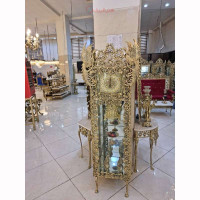 خرید، قیمت و مشخصات ساعت ایستاده با طرح طاووس، رنگ ثابت و روکش برنز و ورق ضخیم با کیفیت درجه یک _ هنرظریف