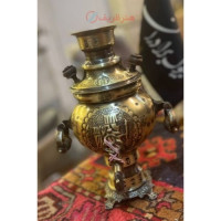 خرید آنلاین، سرویس سماور یک لیتری طرح قلم دسته گوشواره، رنگ ثابت، ورق ضخیم و با کیفیت _ هنرظریف