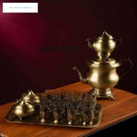 خرید آنلاین، کتری زغالی برنجی، دستساز با روکش نانو، بسیار زیبا و با دوام، به قیمت بازار | چترزندگی