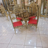 خرید، قیمت و مشخصات میز ناهارخوری 4 نفره روکش برنز، ورق ضخیم، آلومینیوم درجه 1، با ضمانت کیفیت کالا _ هنرظریف