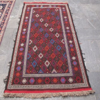 خرید آنلاین،گليم بافت دست سوزني پيچ قوچان، طرح قابي با رنگ زمینه و رنگ حاشیه الوان کد ۳۹۸۴۲، زیر قیمت بازار | چترزندگی