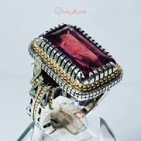 خرید، قیمت و مشخصات انگشتر جواهری کلکسیونی تورمالین شناسنامه دار سوییسی رکاب تخصصی طلا و نقره اثر استاد دانیال _ هنرظریف