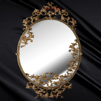 خرید، قیمت و مشخصات آینه گرد دیواری با طراحی شیک و آنتیک و بدنه آلیاژ با دوام و دارای ضمانت _ هنرظریف