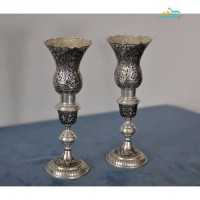 خرید آنلاین، شمعدان قلم زنی با کیفیت و با دوام، آبکاری شده و بدون تغییر رنگ با روکش کوره ای، زیر قیمت بازار | چترزندگی