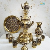 خرید آنلاین، سرویس سماور زغالی 3 لیتری، با ورق ضخیم، توپی دسته توری طرح گل و مرغ، بسیار خاص و زیبا، زیر قیمت بازار | چترزندگی
