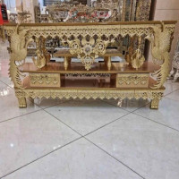 خرید، قیمت و مشخصات میز تلویزیون روکش برنز با رویه ام دی اف، آلومینیوم درجه 1، ورق ضخیم، بسیار زیبا و شیک _ هنرظریف