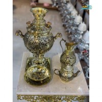 خرید آنلاین، سماور زغالی برنجی 4 لیتری ورق ضخیم با پوشش نانو ، زیبا و خاص با آبکاری کوره ای، زیر قیمت بازار | چترزندگی