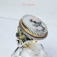 خرید آنلاین، شجر تک درخت کلکسیونی، با نگین شجر و رکاب طلا نقره، هنر دست، زیر قیمت بازار _ هنرظریف