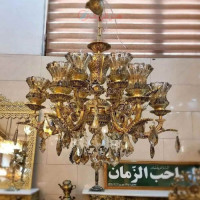 خرید، قیمت و مشخصات لوستر 6 شاخه روکش برنز با 12 لامپ، آلومینیوم درجه 1، ورق ضخیم، بسیار زیبا و شیک، با ضمانت کیفیت _ هنرظریف