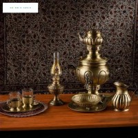 خرید آنلاین، سماور زغالی برنجی 2.5 لیتری با روکش نانو، بسیار شکیل، زیر قیمت بازار | چترزندگی