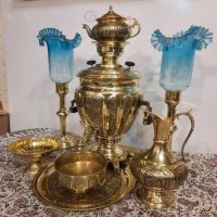 خرید آنلاین، سرویس سماور7 لیتری قلمزنی زغالی برنجی با ورق ضخیم بدون تغییر رنگ کیفیت اعلاء، با قیمتی بسیار مناسب | چترزندگی