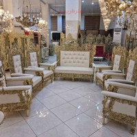 خرید، قیمت و مشخصات مبل 9 نفری روکش برنز، مدل طاووس، بسیار شیک و زیبا، آلومینیوم درجه 1، ورق ضخیم _ هنرظریف