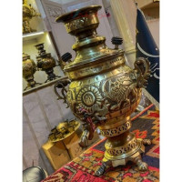 خرید آنلاین، سرویس سماور سه لیتری توپی قلم، ورق ضخیم باکیفیت درجه یک _ هنرظریف