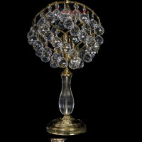 خرید، قیمت و مشخصات آباژور کره ای جنس برنزی و کریستال به رنگ طلایی _ هنرظریف