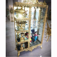 خرید، قیمت و مشخصات بوفه ۴ طبقه تاجدار با کیفیت عالی و بسیار جادار و رنگ ثابت و ماندگار با روکش برنز _ هنرظریف