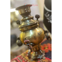 خرید آنلاین، سرویس سماور یک لیتری طرح ساده دسته گوشواره، رنگ ثابت، کیفیت درجه یک و رنگ ثابت _ هنرظریف