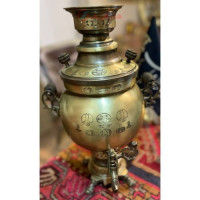خرید آنلاین، سرویس سماور چهار لیتری توپی ساده، با ورق ضخیم و باکیفیت، رنگ ثابت _ هنرظریف