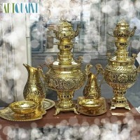 خرید آنلاین،سماور زغالی برنجی شش لیتری، همراه با ورق ضخیم، بادوام و زیبایی خاص، زیر قیمت بازار | چترزندگی