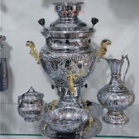 خرید، قیمت و مشخصات سرویس سماور 6 لیتری مدل ستاره، ورق ضخیم و جنس آلیاژ فوق العاده با کیفیت _ هنرظریف