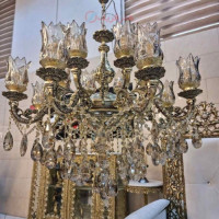 خرید، قیمت و مشخصات لوستر 8 شاخه روکش برنز 16 لامپ، امکان سفارش از 3 شاخه به بالا، آلومینیوم درجه 1، بسیار زیبا و شیک _ هنرظریف