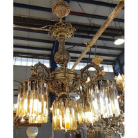 خرید آنلاین، لوستر حلزونی 4 شاخه آنتیک، بسیار شیک و ماندگار، با کیفیت بی نقص، زیر قیمت بازار _ هنرظریف