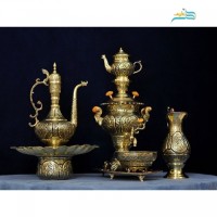 خرید آنلاین، سرویس سماور و آفتابه لگن همراه با امضاء، با مقاومت بالا و روکش کوره ای، با قیمت مناسب
