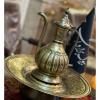 خرید آنلاین، سرویس آفتابه لگن برنجی، ورق ضخیم، باکیفیت درجه یک، رنگ ثابت _ هنرظریف