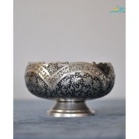 خرید آنلاین، شکلات خوری قلم زنی برنجی با آبکاری نقره کوره ای ،سیاه قلم، بدون تغییر رنگ، با کیفت و بادوام، با قیمت مناسب | چترزندگی