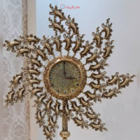 خرید آنلاین، ساعت دیواری 7 پره، جنس آلومینیوم با روکش برنز، دارای 5 سال گارانتی، قیمت عالی | چترزندگی