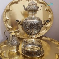 خرید آنلاین، سماور 4 لیتری زغالی برنجی آناناسی دسته توری قلم ملکوتی همراه با ورق ضخیم، ریز نقش و زیبا، زیر قیمت بازار | چترزندگی
